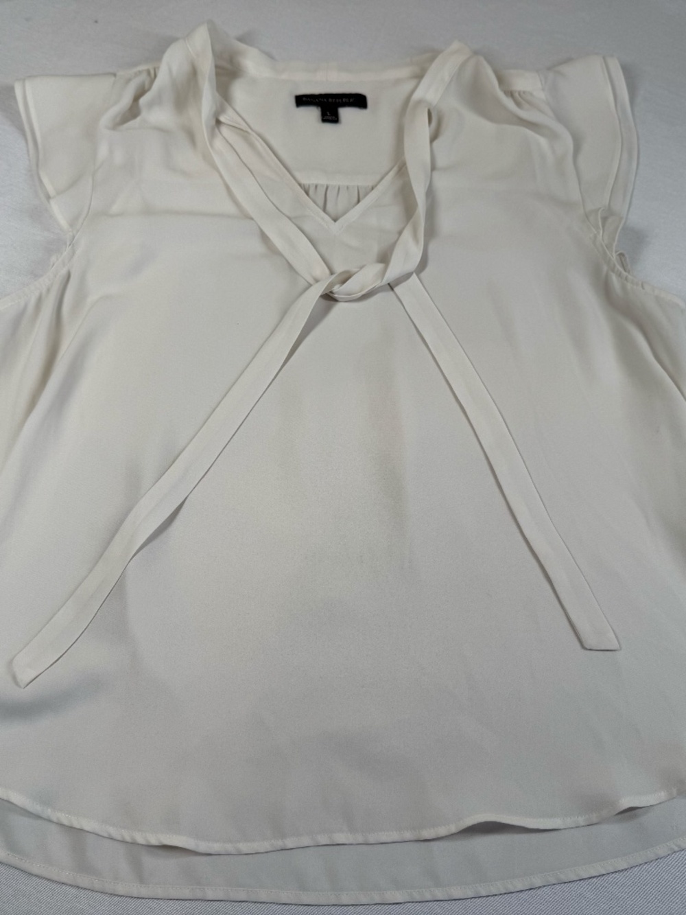 Banana Republic Women's Fan Sleeve Blouse Size Large - White